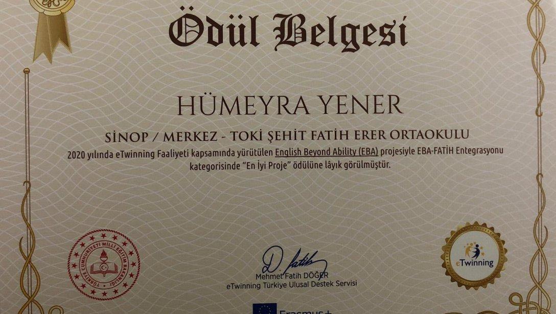 eTwinning Türkiye Özel Ödülleri